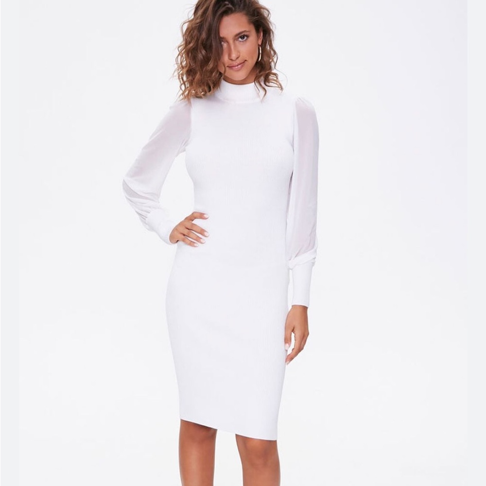 Mock Neck Sweater Dress